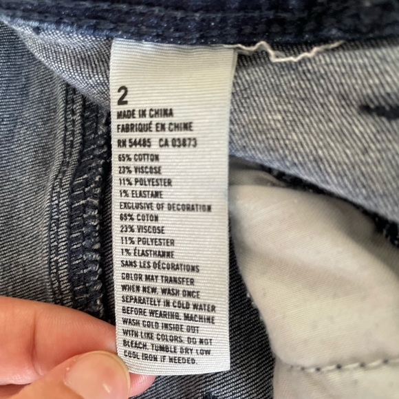 American Eagle Super Stretch Button Fly Denim Shorts Size 2 Vintage Y2K Preppy - Picture 6 of 6